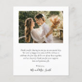 予算3写真コラージュ結婚の感謝のチラシ (裏面)