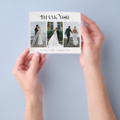 予算3写真モダンコラージュ結婚の感謝していあなた チラシ (手)