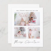 予算3写真家族メリークリスマスカード (正面/裏面)