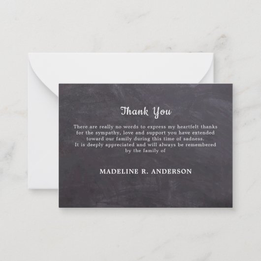 予算3写真悔やみや弔慰葬儀 ノートカード (裏面)