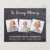 予算3写真葬儀サンキューカード悔やみや弔慰 (正面)