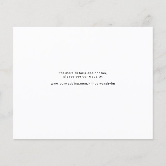 予算3枚の写真モダン結婚式の日付を保存 チラシ (裏面)