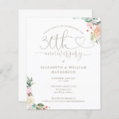 予算30周年記念ハートフローラ招待状 (正面/裏面)