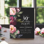 予算30th誕生日ムーディフローラ招待状<br><div class="desc">豊祝富なブルゴーニュと赤面の花模様を含む30歳の不機嫌モダンな誕生日の招待状であなたのマイルストーン。このエレガントデザインは、深い、ドラマチックなトーンとソフトでロマンチックなアクセントを融合し、洗練された魅力的な雰囲気を設定するのに最適。印象的なフローラの配置は、贅沢のtouchを追加し、レイアウトコンテンポラリーは保、洗練さスタイリッシュれている。夕べやフォーマルお祝いに理想的な、この招待は永遠の美しいの本質を捉え祝、30歳の誕生日が恵ませ、スタイルと魅力を持っていることを確認する。</div>