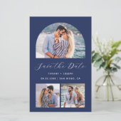 予算3-Photo Arch QRコード海軍の日付の保存 (スタンド正面)