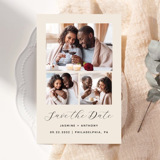 予算3-Photo Collage Beige日付を保存