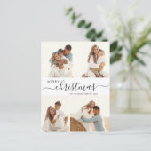 予算4フォトコラージスクリプトクリスマス シーズンポストカード (スタンド正面)