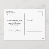 予算4フォトコラージスクリプトクリスマス シーズンポストカード (裏面)