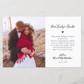 予算4フォトコラージュ結婚のサンキューカード (裏面)