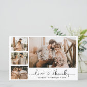 予算4フォトコラージュ結婚のサンキューカード (スタンド正面)