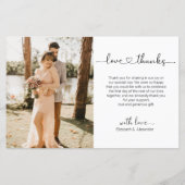 予算4フォトコラージュ結婚のサンキューカード (裏面)