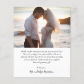 予算4フォトコラージュ結婚の感謝のスクリプト チラシ (裏面)