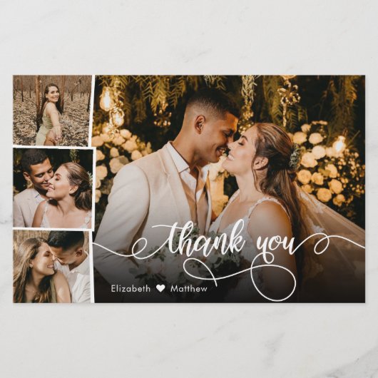 予算4フォトコラージュ結婚の感謝のスクリプト チラシ (正面)