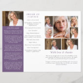 予算4ページのフローラ牡丹の葬儀プログラム (裏面)