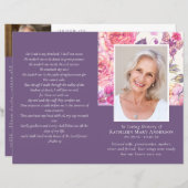 予算4ページのフローラ牡丹の葬儀プログラム (正面/裏面)