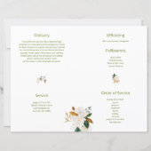 予算4ページのマグノリア・ツリー葬儀プログラム (裏面)