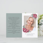 予算4ページのミニマリスト葬儀プログラム (スタンド正面)