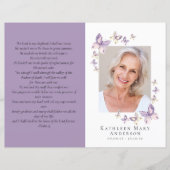 予算4ページのミニマリスト葬儀プログラム (正面)