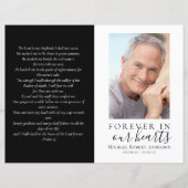 予算4ページのミニマリスト葬儀プログラム (正面)