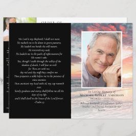 予算4ページの日没海葬儀プログラム