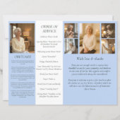 予算4ページ葬儀プログラムソフトブルーフローラ (裏面)