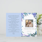 予算4ページ葬儀プログラムソフトブルーフローラ (スタンド正面)