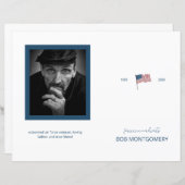 予算4ページ軍隊愛国的葬儀プログラム (正面/裏面)