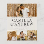 予算4モダン写真QRコード結婚式招待状 (正面)