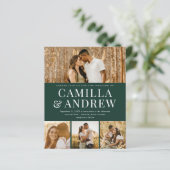 予算4モダン写真QRコード結婚式招待状 (スタンド正面)