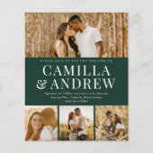 予算4モダン写真QRコード結婚式招待状 (正面)