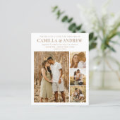 予算4モダン写真QRコード結婚式招待状 (スタンド正面)