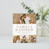 予算4モダン写真QRコード結婚式招待状 (スタンド正面)