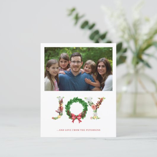 予算4写真コラージュ家族クリスマスの挨拶 (スタンド正面)