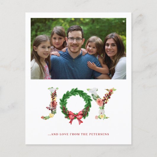 予算4写真コラージュ家族クリスマスの挨拶 (正面)