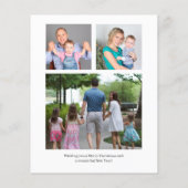 予算4写真コラージュ家族クリスマスの挨拶 チラシ (裏面)