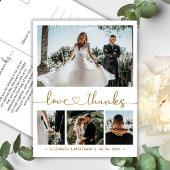 予算4写真コラージュ結婚の感謝はがき ポストカード