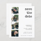 予算4写真コラージュ結婚式の日付を保存 (正面/裏面)