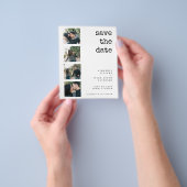 予算4写真コラージュ結婚式の日付を保存 チラシ (手)