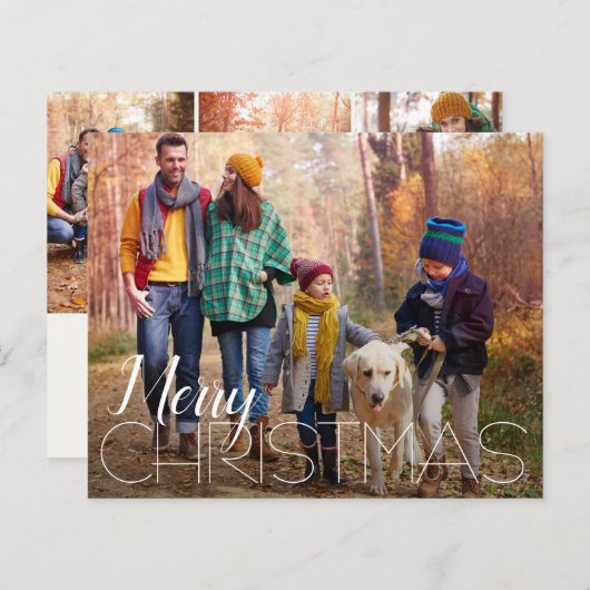 予算4写真メリークリスマスカード (正面/裏面)