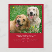 予算4写真メリークリスマスホリデーカード (裏面)