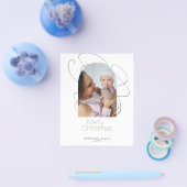 予算4写真メリークリスマスホリデーカード チラシ (シングル)