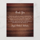 予算4素朴写真コラージュ悔やみや弔慰ありがとう (裏面)