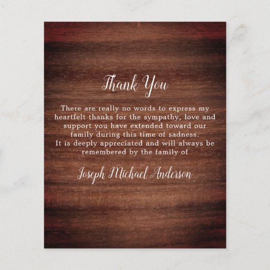 予算4素朴写真コラージュ悔やみや弔慰ありがとう (裏面)