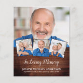 予算4素朴写真コラージュ悔やみや弔慰ありがとう (正面)