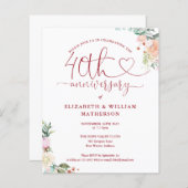 予算40周年記念ハートフローラ招待状 (正面/裏面)