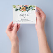 予算40thフローラ誕生日パーティーへの招待 チラシ (手)