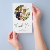 予算4 フォトコラージュ 結婚式 感謝 チラシ (ハンドル)