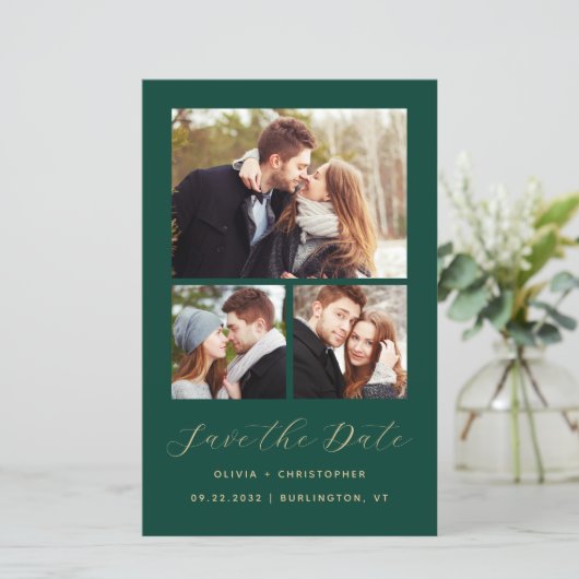 予算4-Photo Collage Green日付の保存 (スタンド正面)