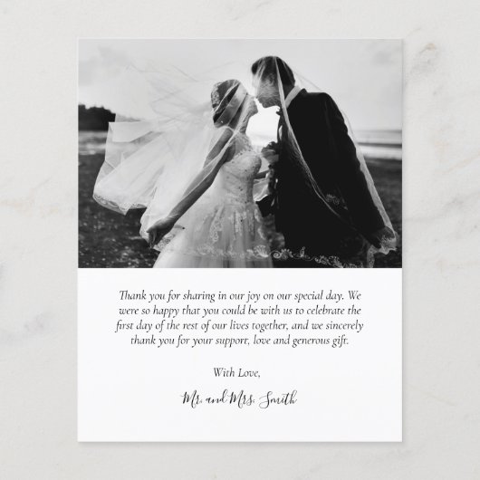 予算4 Photo Collage's Thank 結婚 You Script Fl チラシ (裏面)