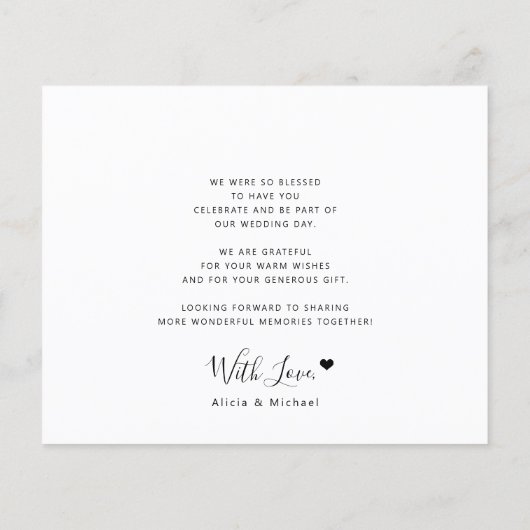 予算5の写真の愛と感謝していの結婚感謝していあなた (裏面)